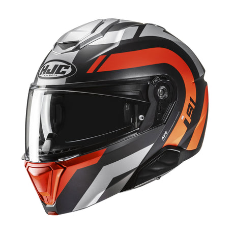 HJC I91 Arven MC6HSF Orange Motorcycle Helmet Flip Front