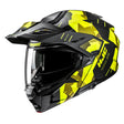 HJC I80 Roki MC3HSF Yellow Motorcycle Helmet Camouflage Flip Front