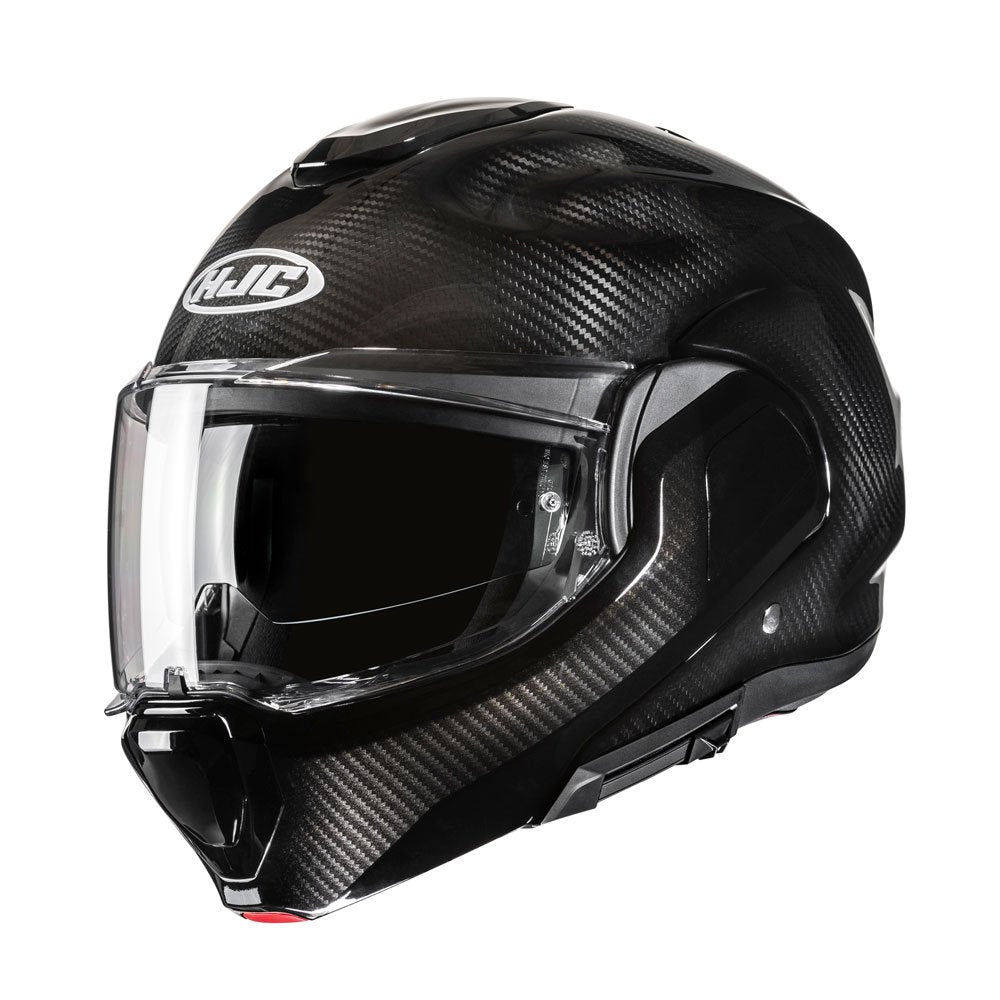HJC F100 Carbon Fibre Black Modular Motorcycle Helmet 180 Flip
