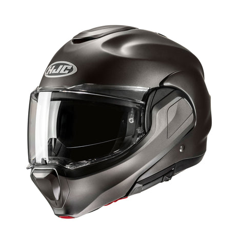HJC F100 Semi Flat Titanium Modular Motorcycle Helmet 180 Flip