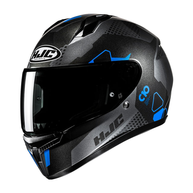 HJC C10 Aspa MC2 Blue Motorcycle Helmet Metallic Black Grey