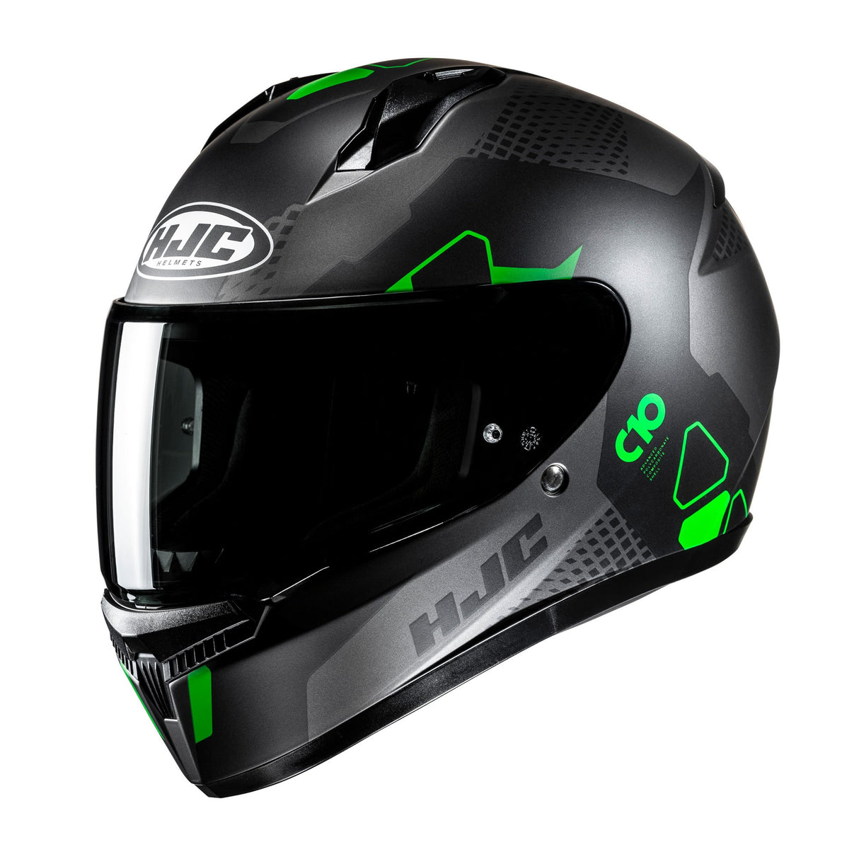 HJC C10 Aspa MC4SF Green Motorcycle Helmet