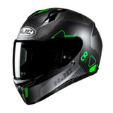 HJC C10 Aspa MC4SF Green Motorcycle Helmet