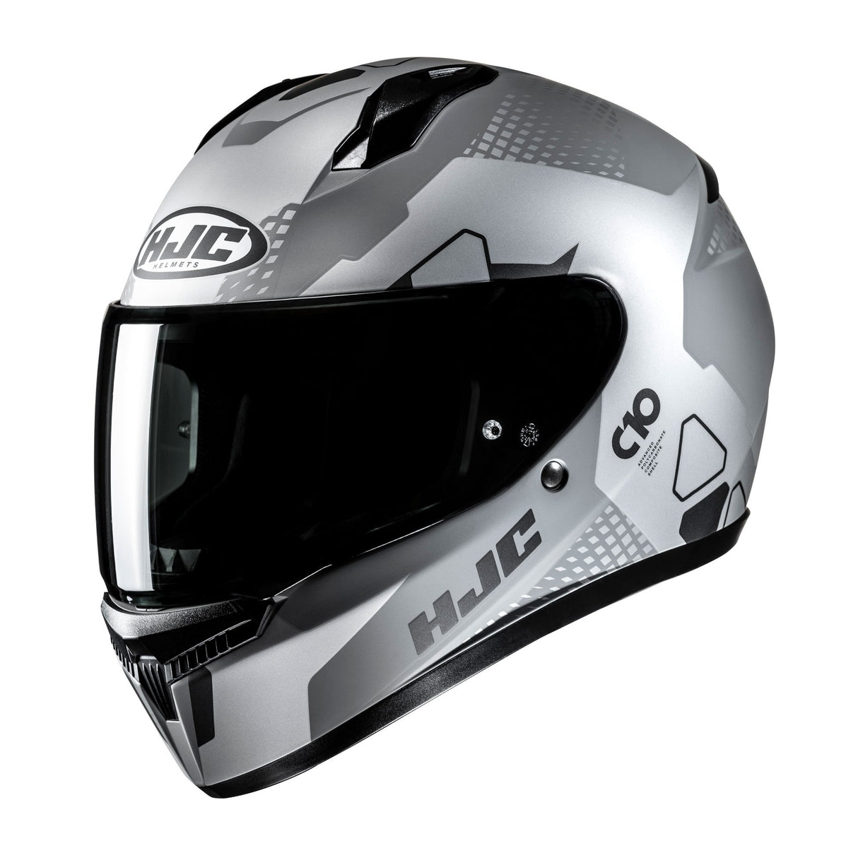 HJC C10 Aspa MC5SF Black Motorcycle Helmet Grey Silver