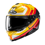 HJC I71 Viz MC3SF Yellow Motorcycle Helmet Orange Red