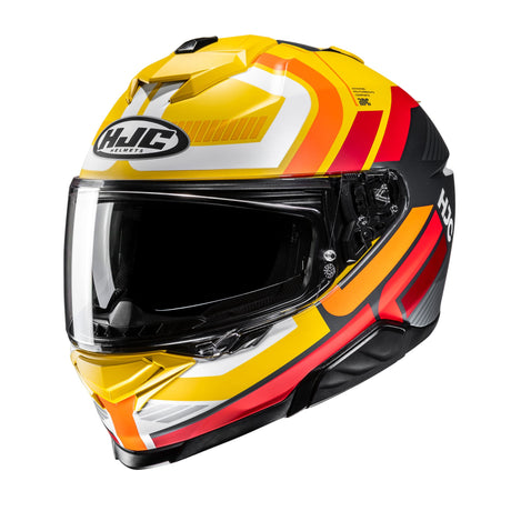 HJC I71 Viz MC3SF Yellow Motorcycle Helmet Orange Red