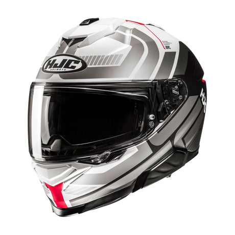 HJC I71 Viz MC1SF Red Motorcycle Helmet Silver White