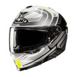 HJC I71 Viz MC3H Fluo Yellow Motorcycle Helmet Silver Fluorescent