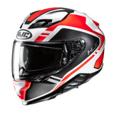 HJC F71 Tozz MC6HSF Orange Motorcycle Helmet Red White Black Carbon Fibre
