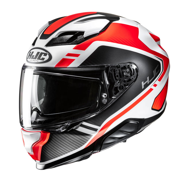 HJC F71 Tozz MC6HSF Orange Motorcycle Helmet Red White Black Carbon Fibre