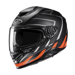 HJC RPHA 71 Carbon Fibre Cano MC6HSF Orange Motorcycle Helmet