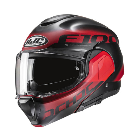 HJC F100 Hetal MC1SF Red Modular Motorcycle Helmet 180 Flip