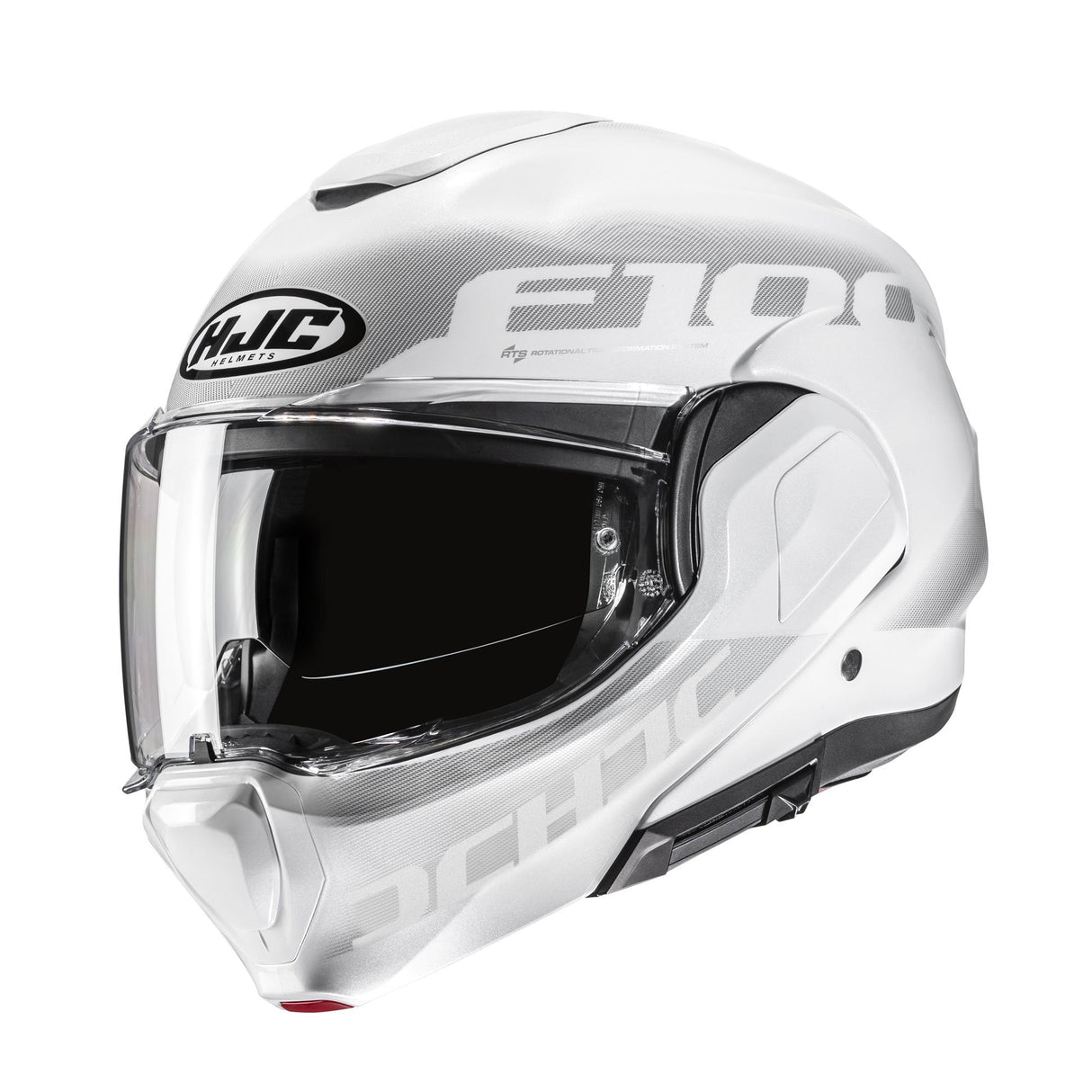 HJC F100 Hetal MC10 White Modular Motorcycle Helmet 180 Flip