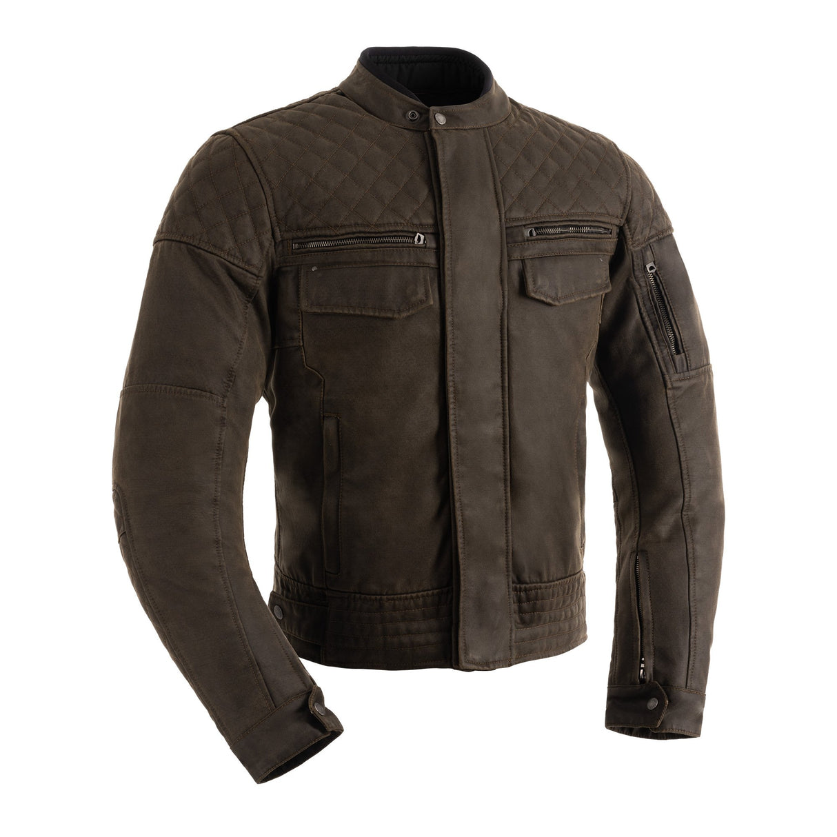 Oxford Hardy Wax 2.0 Motorcycle Jacket Khaki Green Quilted