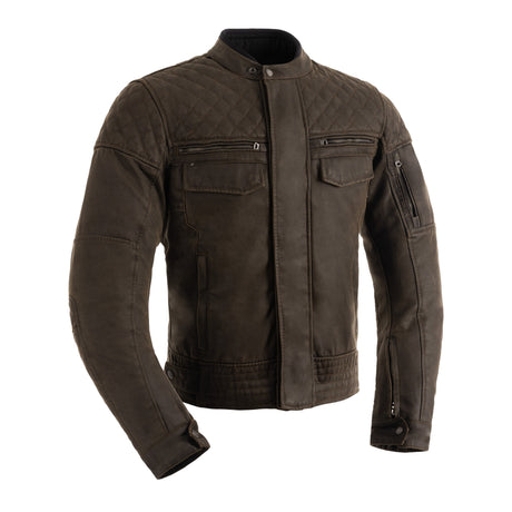 Oxford Hardy Wax 2.0 Motorcycle Jacket Khaki Green Quilted
