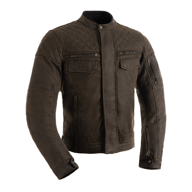 Oxford Hardy Wax 2.0 Motorcycle Jacket Khaki Green Quilted