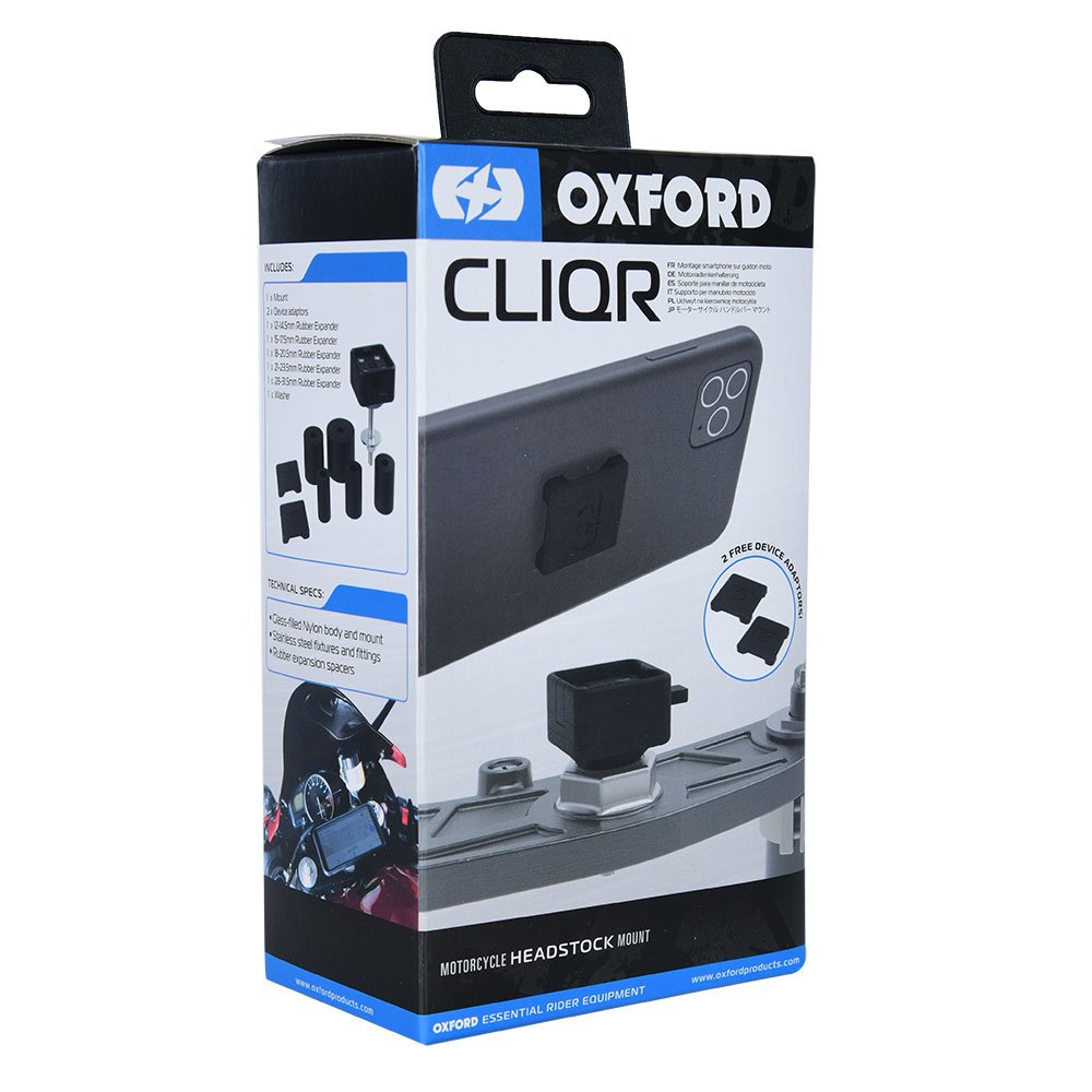 Oxford CLIQR OX852 Motorbike Headstock Mount Motorcycle Phone Holder Sat Nav GPS