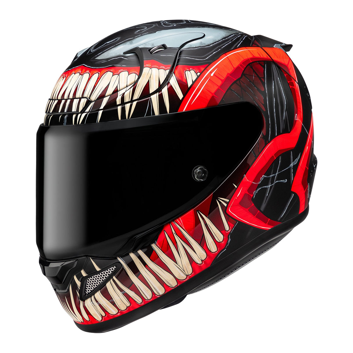 HJC RPHA 12 Venom 3 Marvel MC1SF Motorcycle Helmet Teeth Skull Red