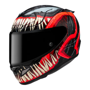HJC RPHA 12 Venom 3 Marvel MC1SF Motorcycle Helmet Teeth Skull Red