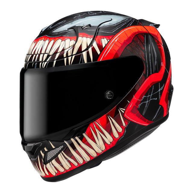 HJC RPHA 12 Venom 3 Marvel MC1SF Motorcycle Helmet Teeth Skull Red