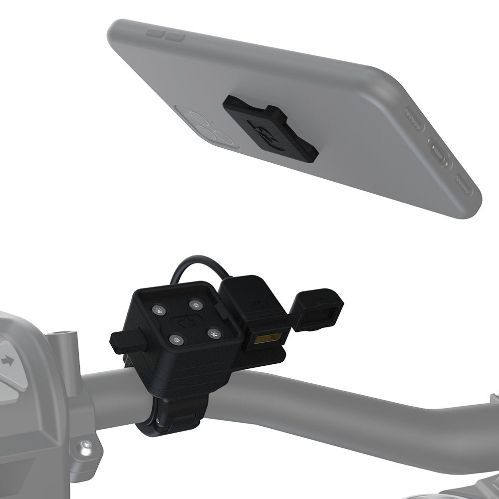 Oxford CLIQR OX866 USB Type A Motorcycle Handlebar Mount Motorbike Phone Holder Charger GPS