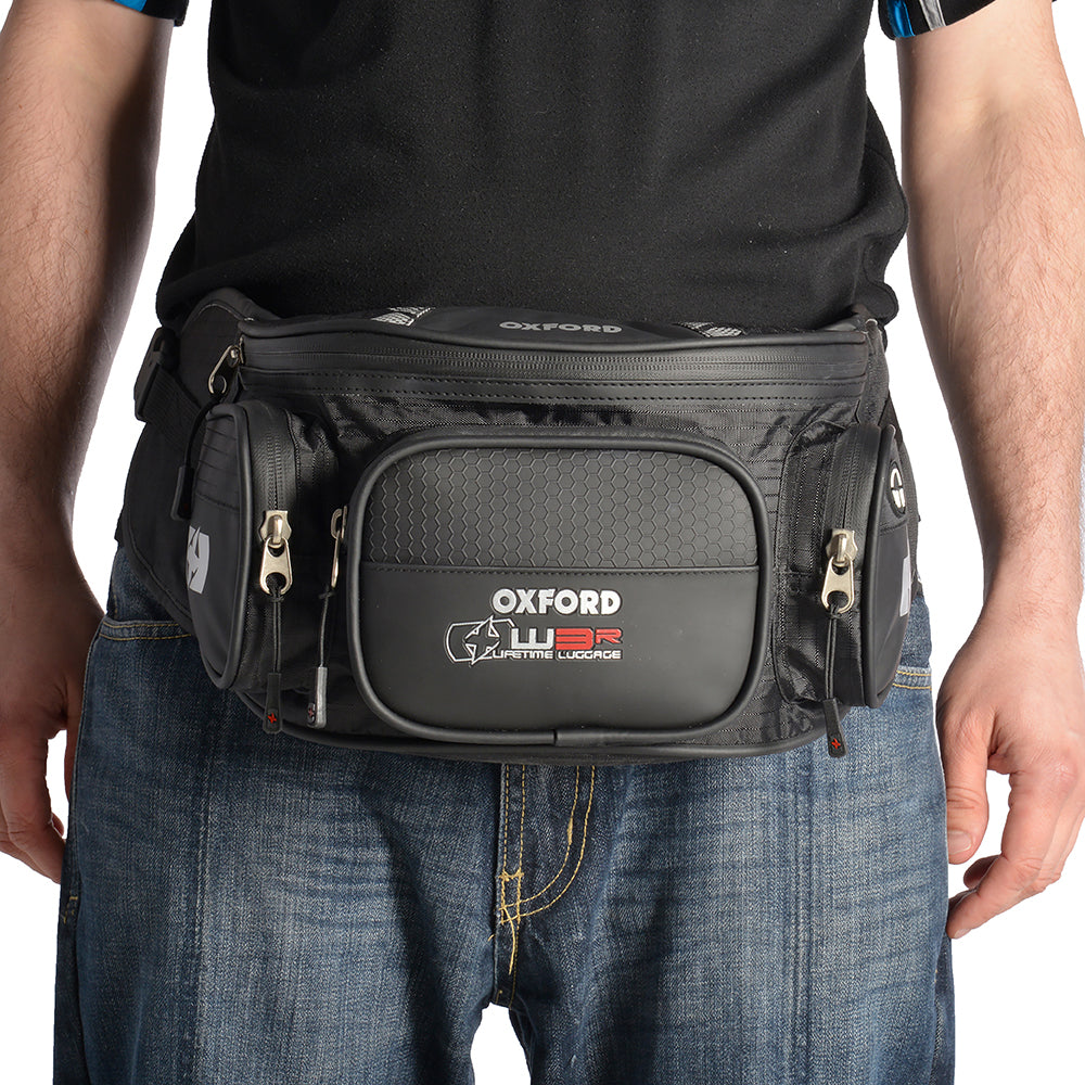 Oxford OL866 Lifetime XW3R Motorcycle Motorbike Waist Bag Visor Pouch 3L Black