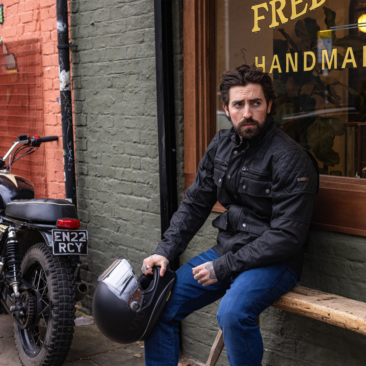 Oxford Sterling D2D Men's Motorcycle Jacket Black