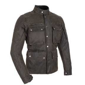 Oxford Sterling D2D Motorcycle Jacket Khaki Green Wax
