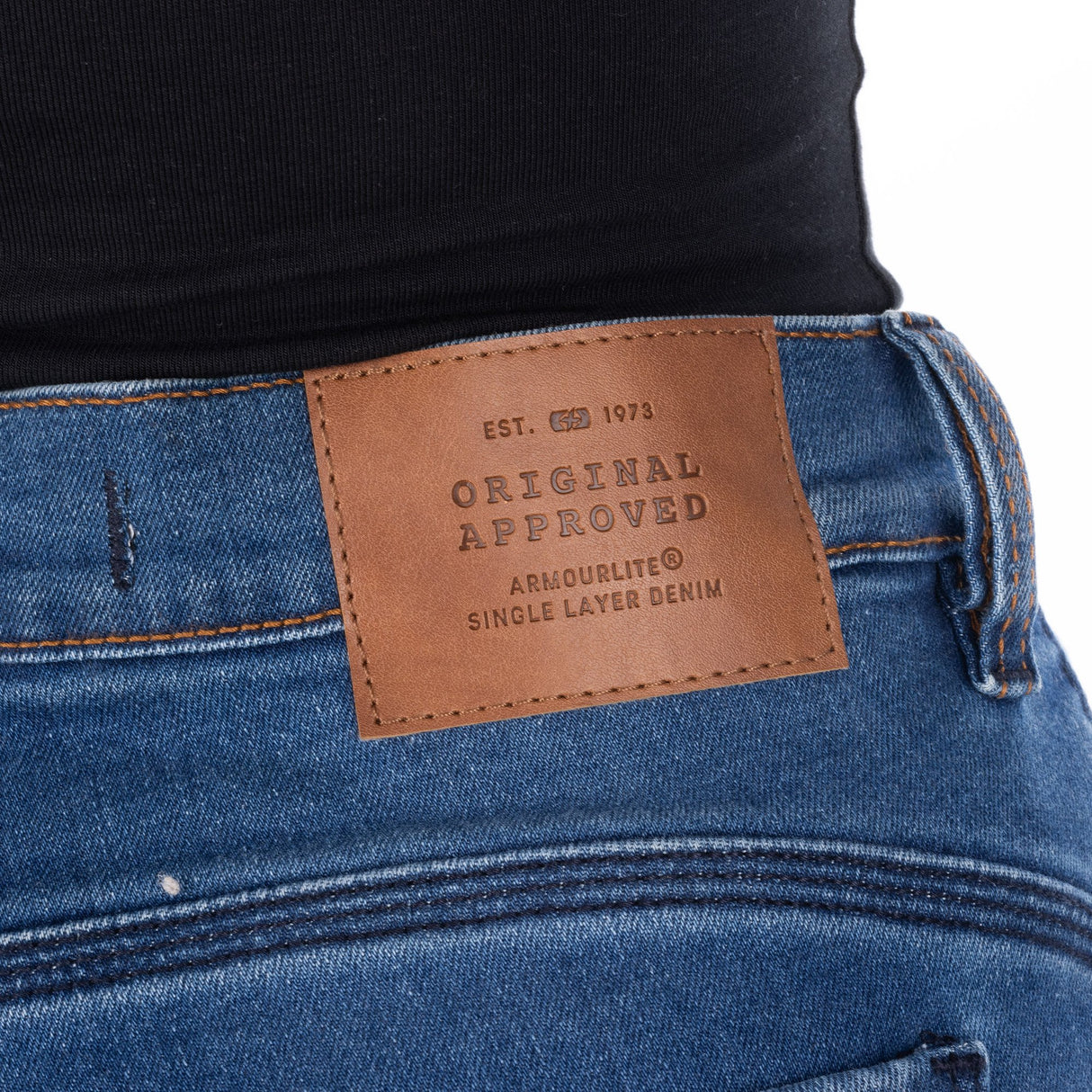 Oxford Original Approved Sofia AA Women's Straight Motorcycle Jeans Mid Blue