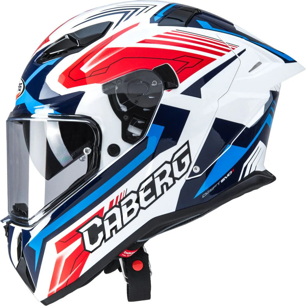 Caberg Drift Evo 2 Jarama White Red Blue Motorcycle Helmet