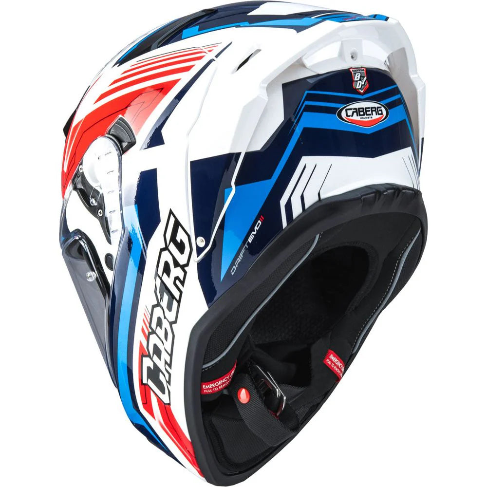 Caberg Drift Evo 2 Jarama White Red Blue Motorcycle Helmet