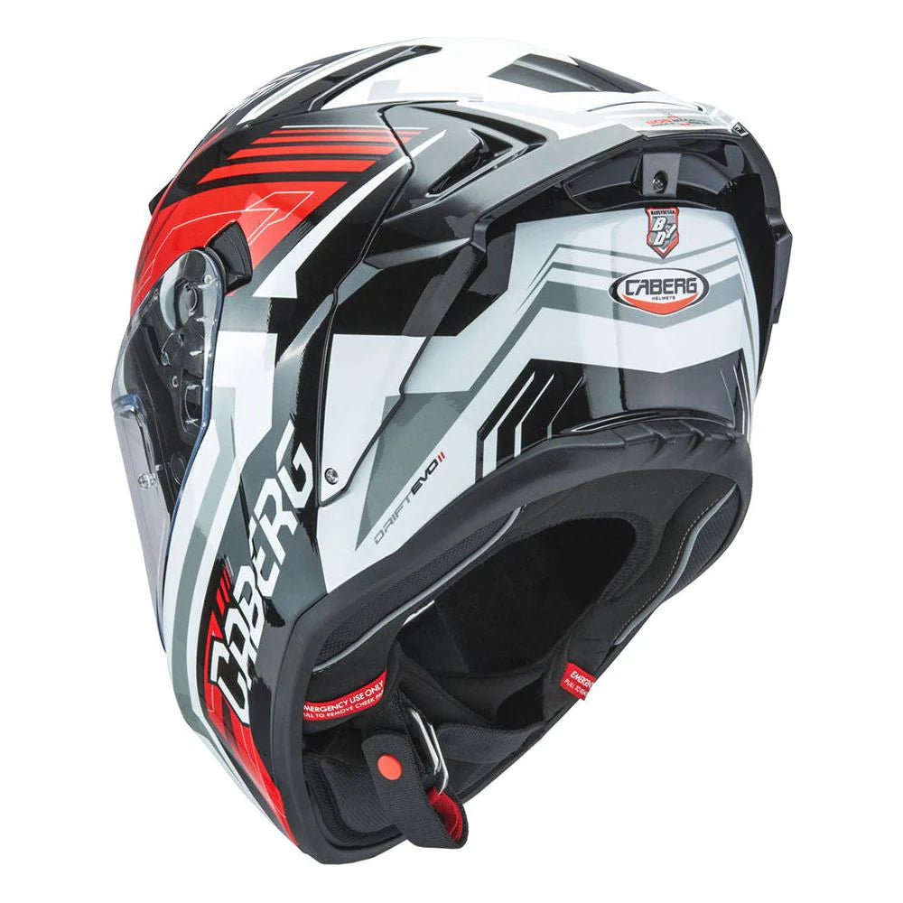 Caberg Drift Evo 2 Jarama Black White Red Motorcycle Helmet