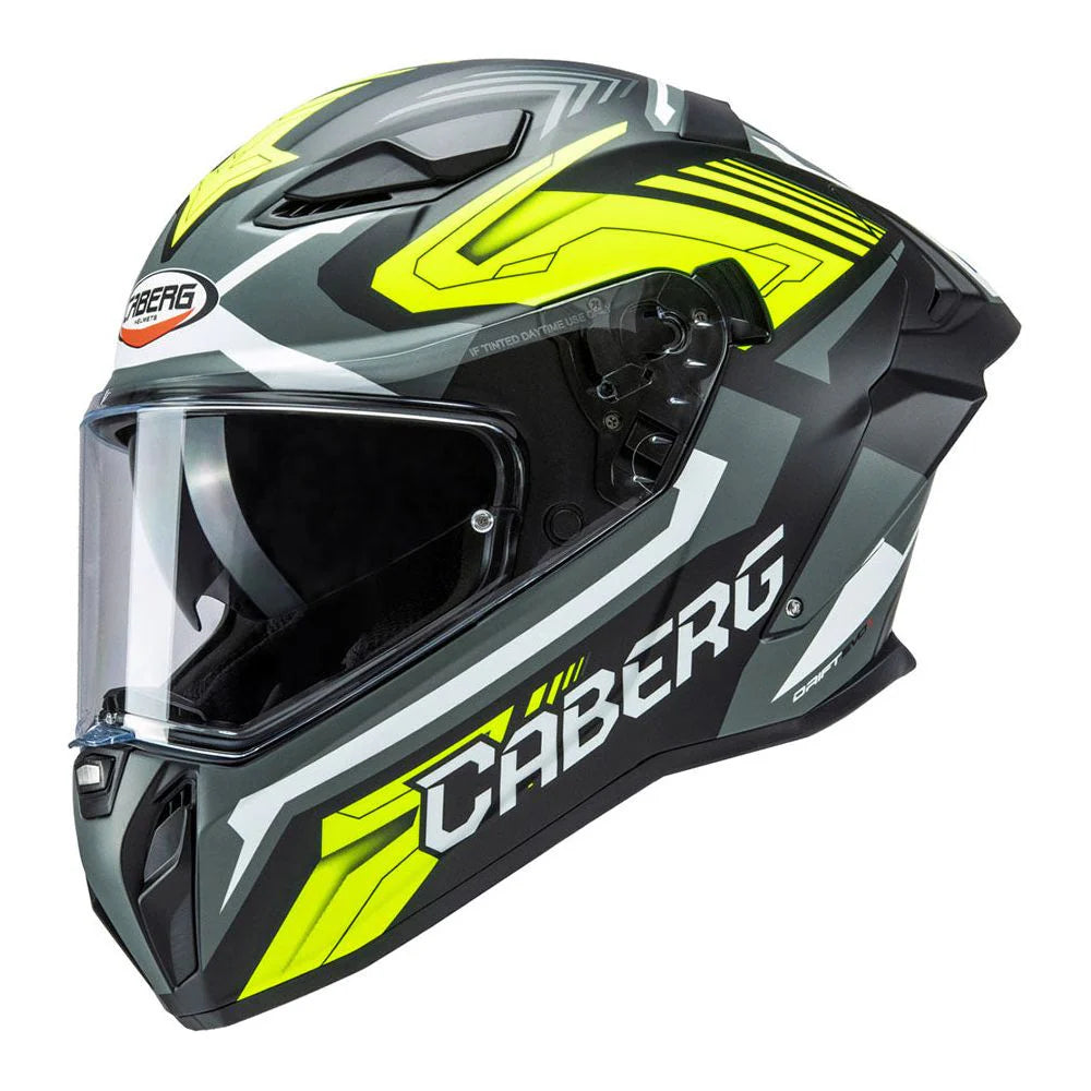 Caberg Drift Evo 2 Jarama Matt Black Grey Fluo Yellow Motorcycle Helmet 