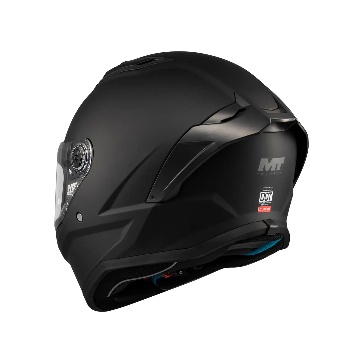 MT Stinger 2 Pure Motorcycle Full Face Helmet Matt Black