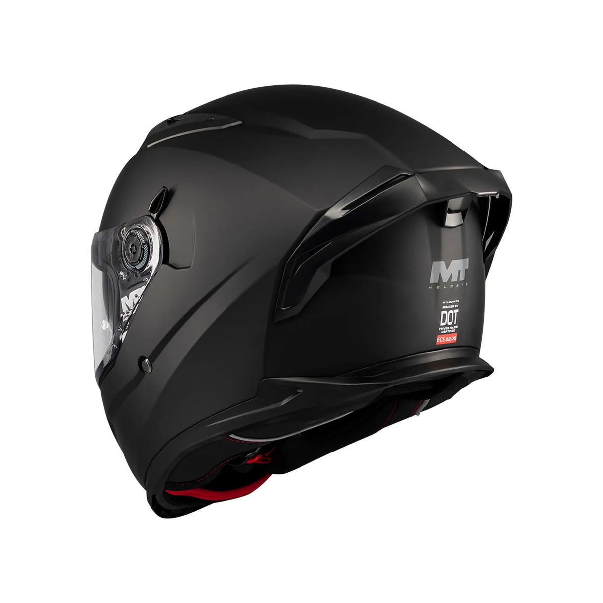 MT Braker SV Pure Motorcycle Full Face Helmet Matt Black