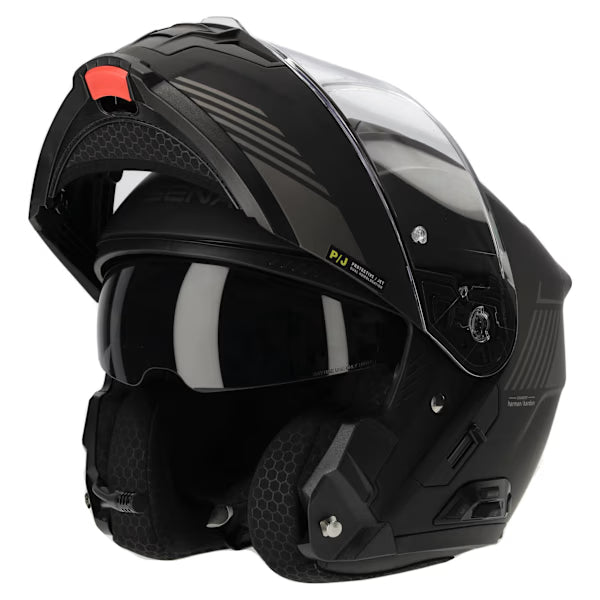 Sena Specter Smart Mesh Intercom Motorcycle Flip Front Helmet Black