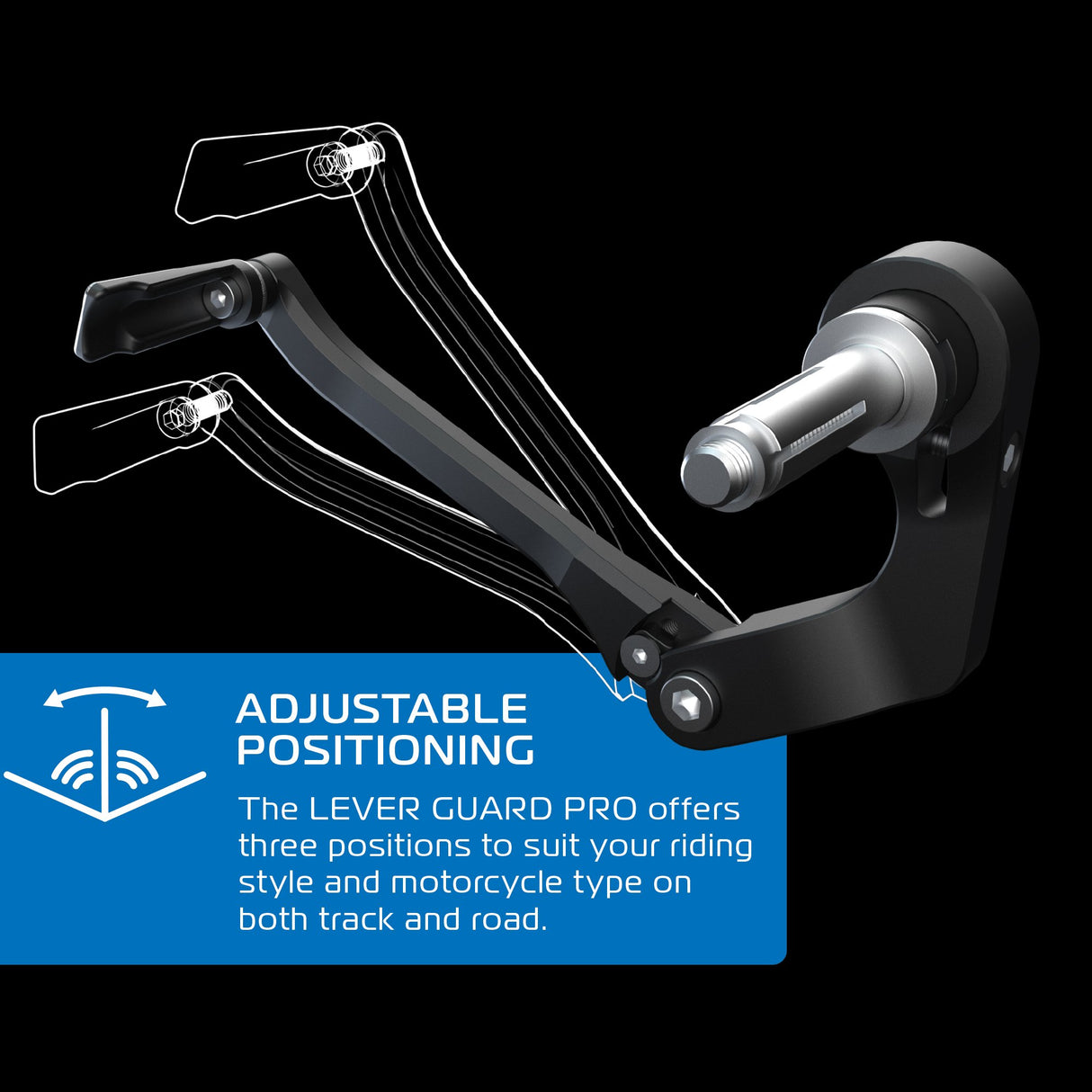Oxford OX984 Lever Guard Pro Motorcycle Motorbike Hand Guard Aluminium