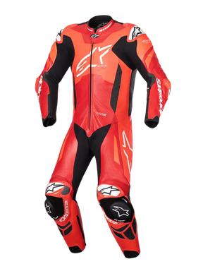 Alpinestars GP Plus V4 Sprint 1 Piece Leather Suit Fluo Red Mid Red White