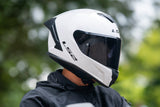 LS2 FF820 Rapid III Solid Gloss White Motorcycle Helmet