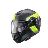 Caberg Duke Evo Indy Matt Gun Metal Fluo Yellow Black Motorcycle Helmet 
