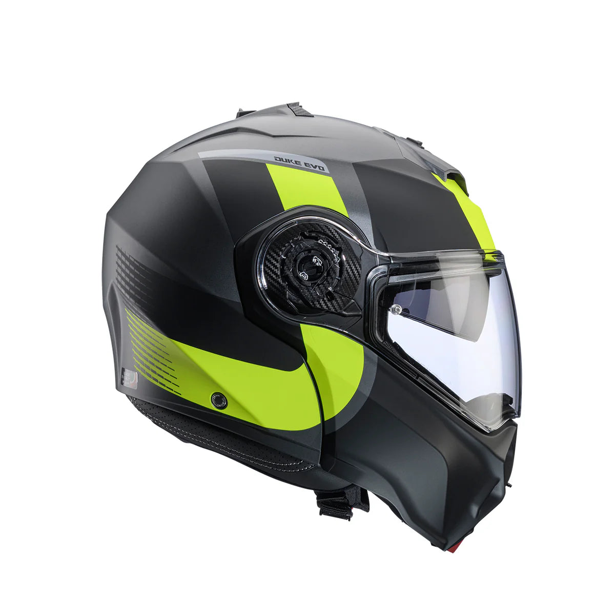 Caberg Duke Evo Indy Matt Gun Metal Fluo Yellow Black Motorcycle Helmet