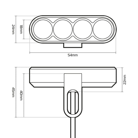 BMW R100Rs Oxford EL384 Motorcycle Motorbike Strip LED DRL Front Running Lights