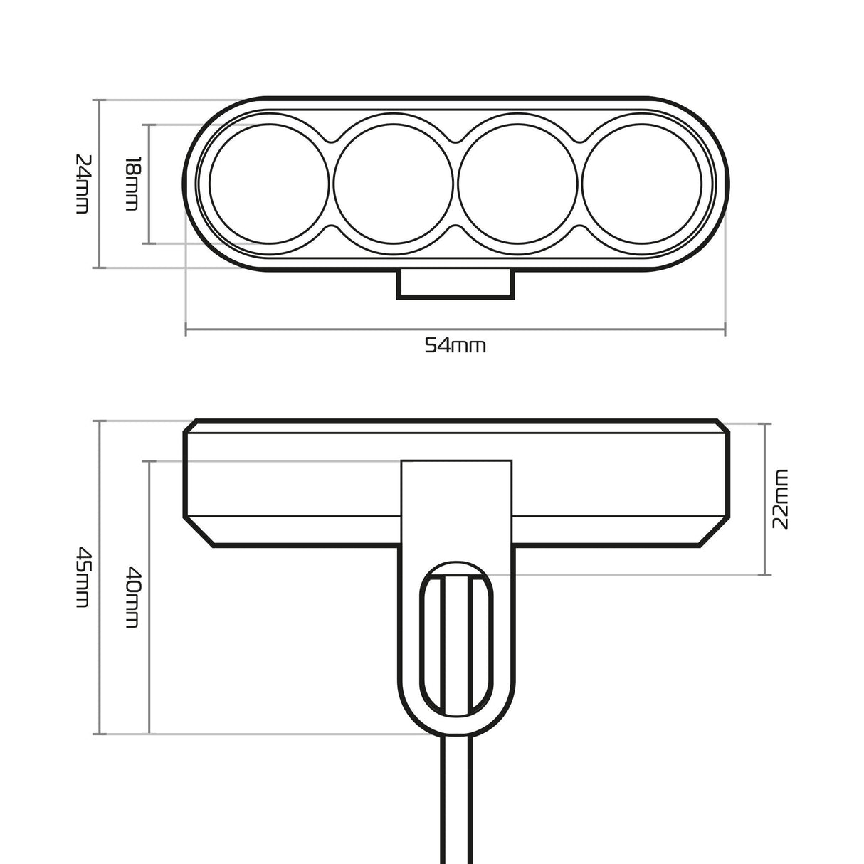 Yamaha R7 Oxford EL384 Motorcycle Motorbike Strip LED DRL Front Running Lights