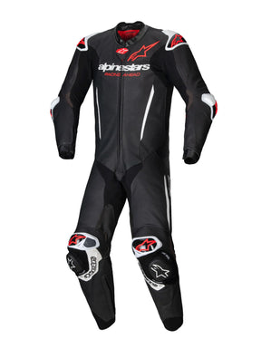 Alpinestars GP-R7 One Piece Leather Suit Black White Fluo Red