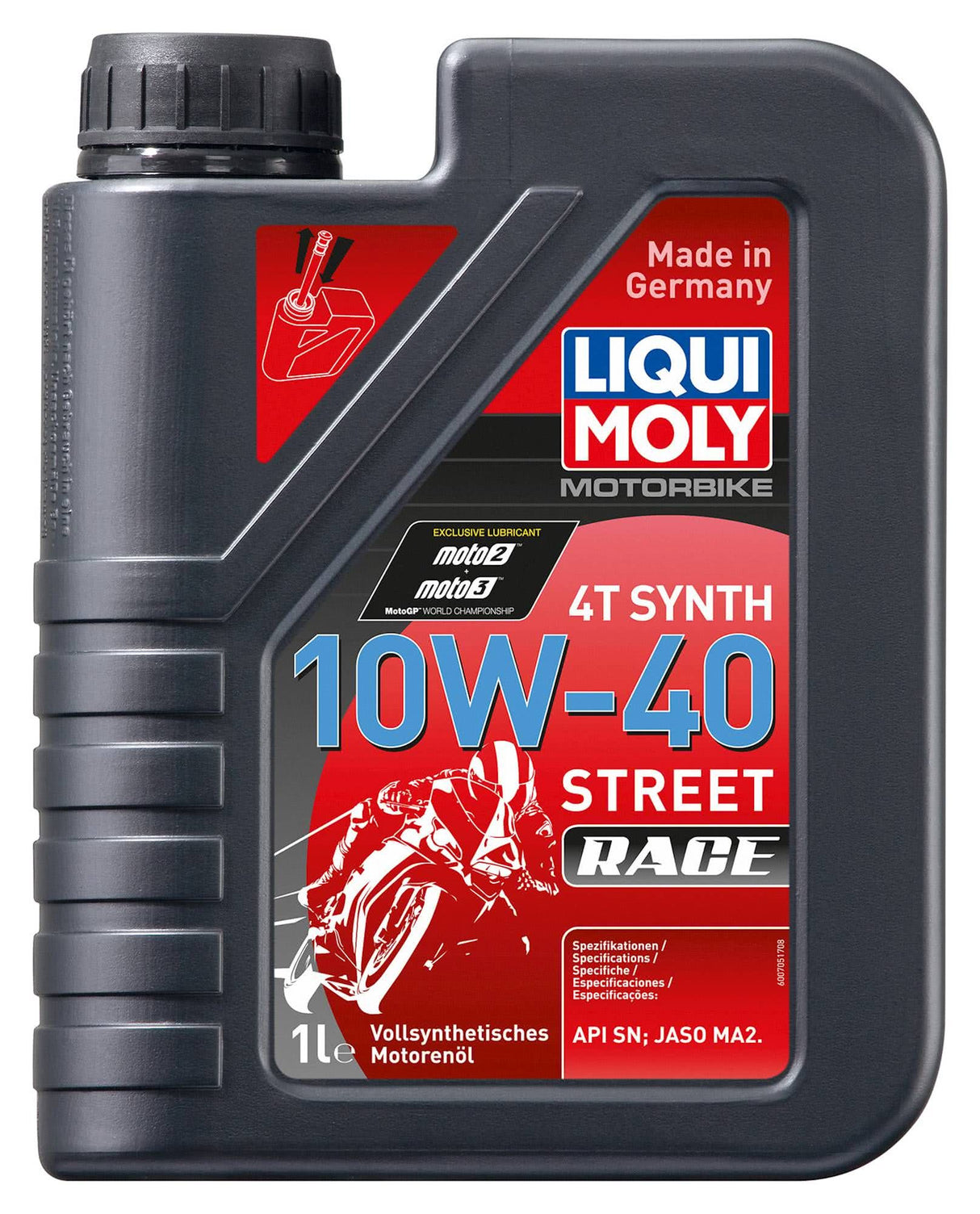 Liqui Moly Motorbike 4T 10W-40 Street Race Fully Synthetic Motorcycle 4-Stroke Oil 1L