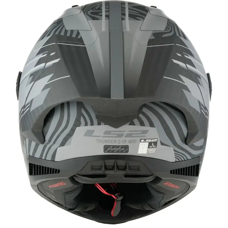 LS2 FF805 Thunder GP Aero Polar Matt Black Carbon Motorcycle Helmet