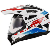 LS2 MX702 Pioneer II NAMIB White Red Blue Motorcycle Helmet