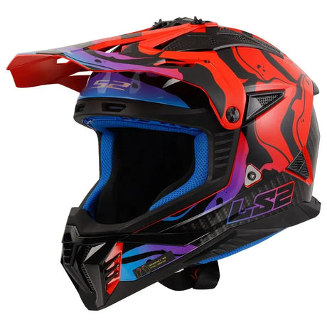 LS2 MX708 Fast II Wash Red Motorcycle Helmet