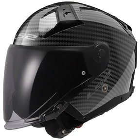 LS2 OF603 Infinity II Gloss Carbon Motorcycle Helmet 