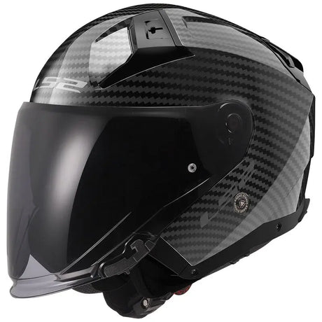 LS2 OF603 Infinity II Gloss Carbon Motorcycle Helmet 